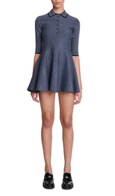 Rowell Flared Polo Mini Dress