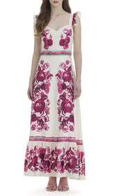 Freeya Vibrant Fuchsia Floral Maxi Dress