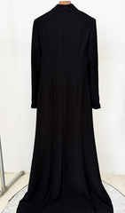 Electa Black Studded High Neck Maxi Dress
