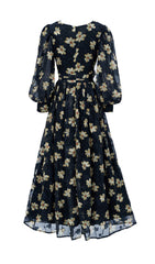 Feodora Romantic Floral Long Sleeve Maxi Dress