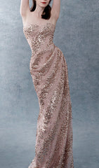 Janya Dazzling Strapless Sequin Maxi Dress