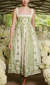 Eleazar Botanical Garden Midi Dress