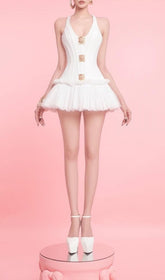 Jumanah White Corset Mini Dress