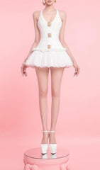 Jumanah White Corset Mini Dress