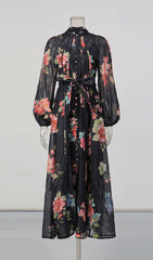 Jitka Black Floral Maxi Dress