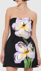Evalina Blossom Dream Strapless Mini Dress