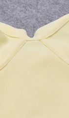 Lemon Yellow Sculpting Bodycon Midi Dress