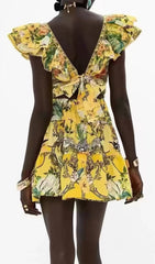 Cortez Floral Ruffle Mini Dress