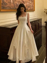 Lovely A-Line Square Maxi Long Party Prom Dresses