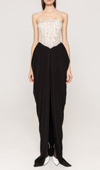 Jordy Strapless Beaded Lace Maxi Dress