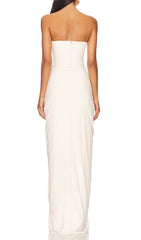 Fabiana White Corset Maxi Dress