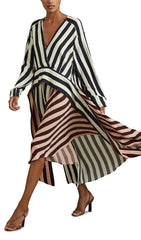 Nola 'Colour Clash' Mixed Stripe Maxi Dress