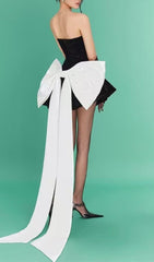 Cookie Black Sparkle Strapless Mini Dress