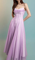 Fala Lavender Strappy Maxi Dress