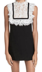 Branka Black & White Lace Mini Dress