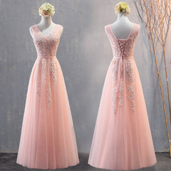 Encantador vestido de fiesta sencillo de tul rosa perla con encaje