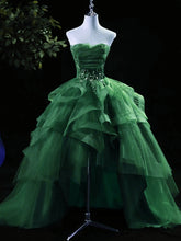 Lovely High Low Tulle Ruffles Tiered Beaded Party Dress
