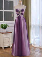 Vestido de fiesta de boda con escote en forma de A y degradado