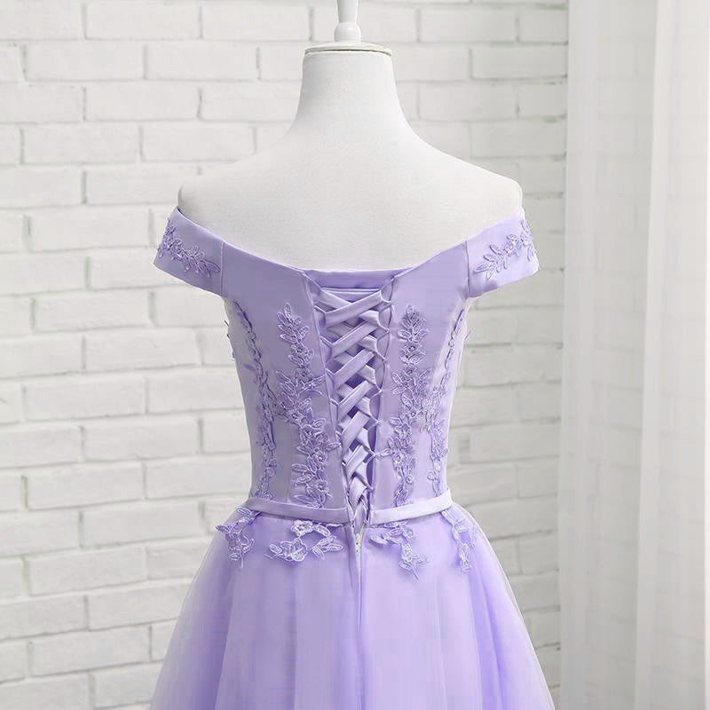 Beautiful Light Purple Short Bridesmaid Dress