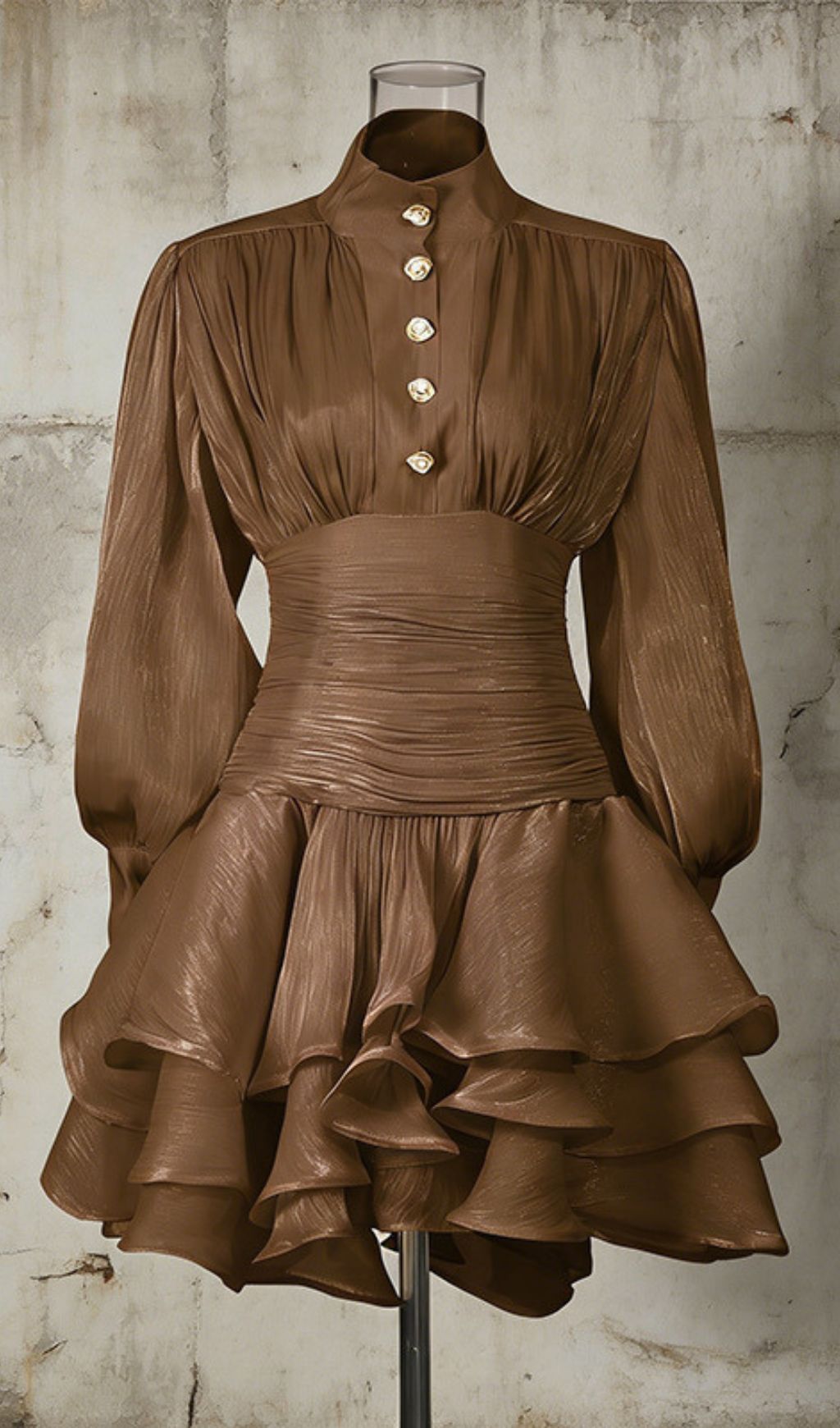 Kaede Shimmer Ruffle Mini Dress