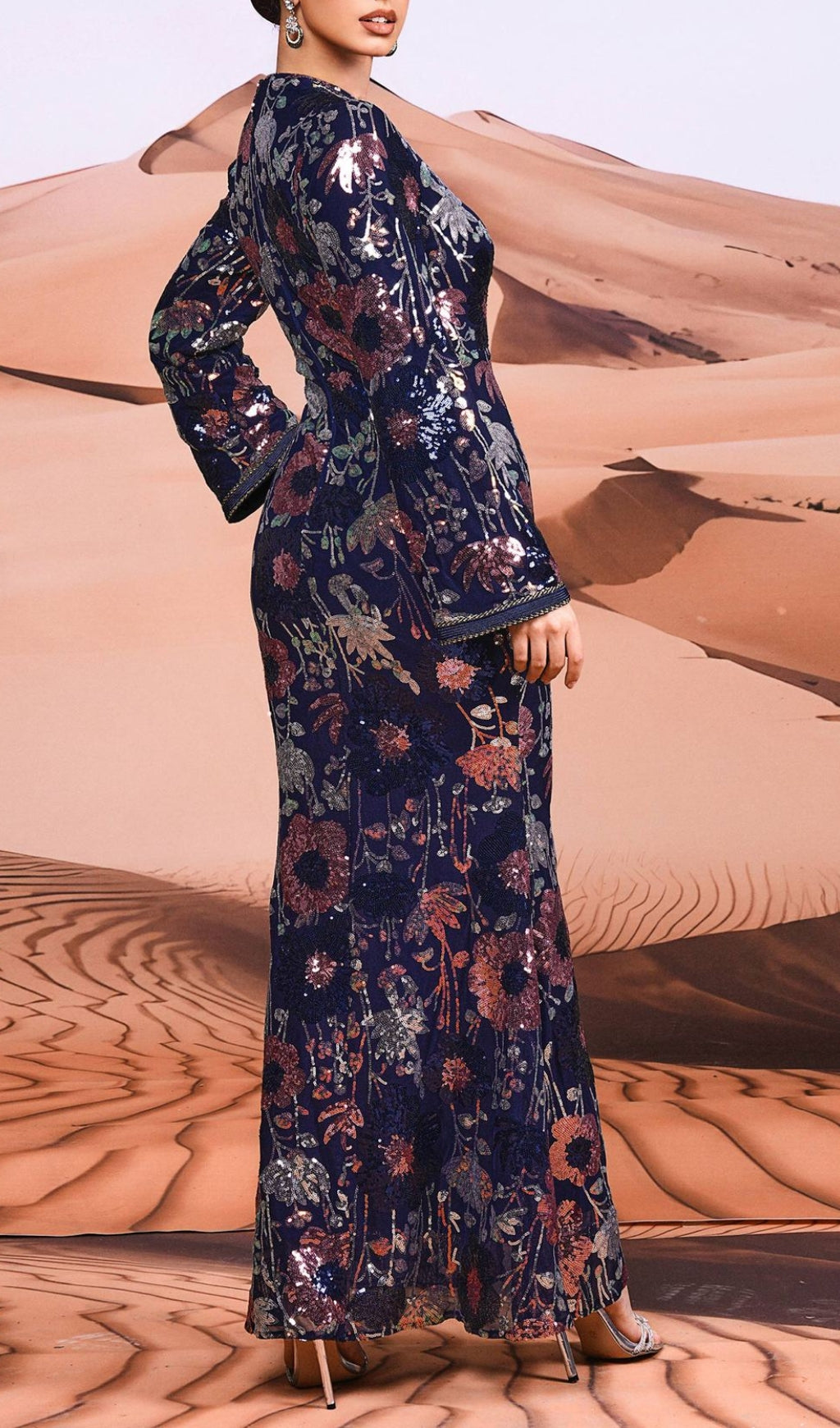 Cruella Floral Sequin Maxi Gown