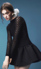 Dobie Uptown Chic Long Sleeve Lace Mini Dress