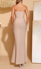 Havilah Glamour Strapless Embellished Bandage Maxi Gown