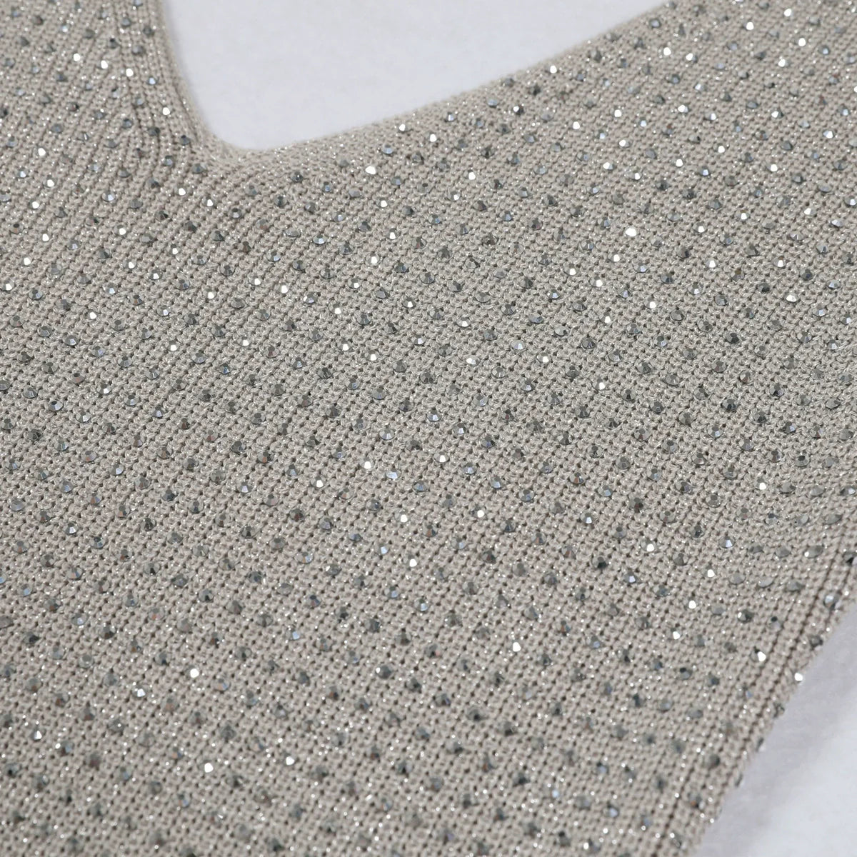 Elin Shimmering Diamond Embellished Maxi Dress