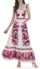 Freeya Vibrant Fuchsia Floral Maxi Dress