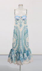 Einya Blue Paisley Maxi Dress
