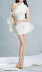 Ercilia Flirty Knot One-Shoulder Mini Dress