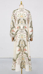 Fawzia Elegant Bohemian Floral Maxi Dress
