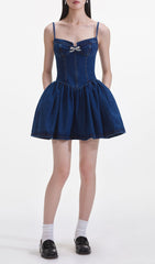 Chic Sweetheart Denim Mini Dress