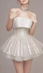 Elise Strapless Sparkle Mini Dress
