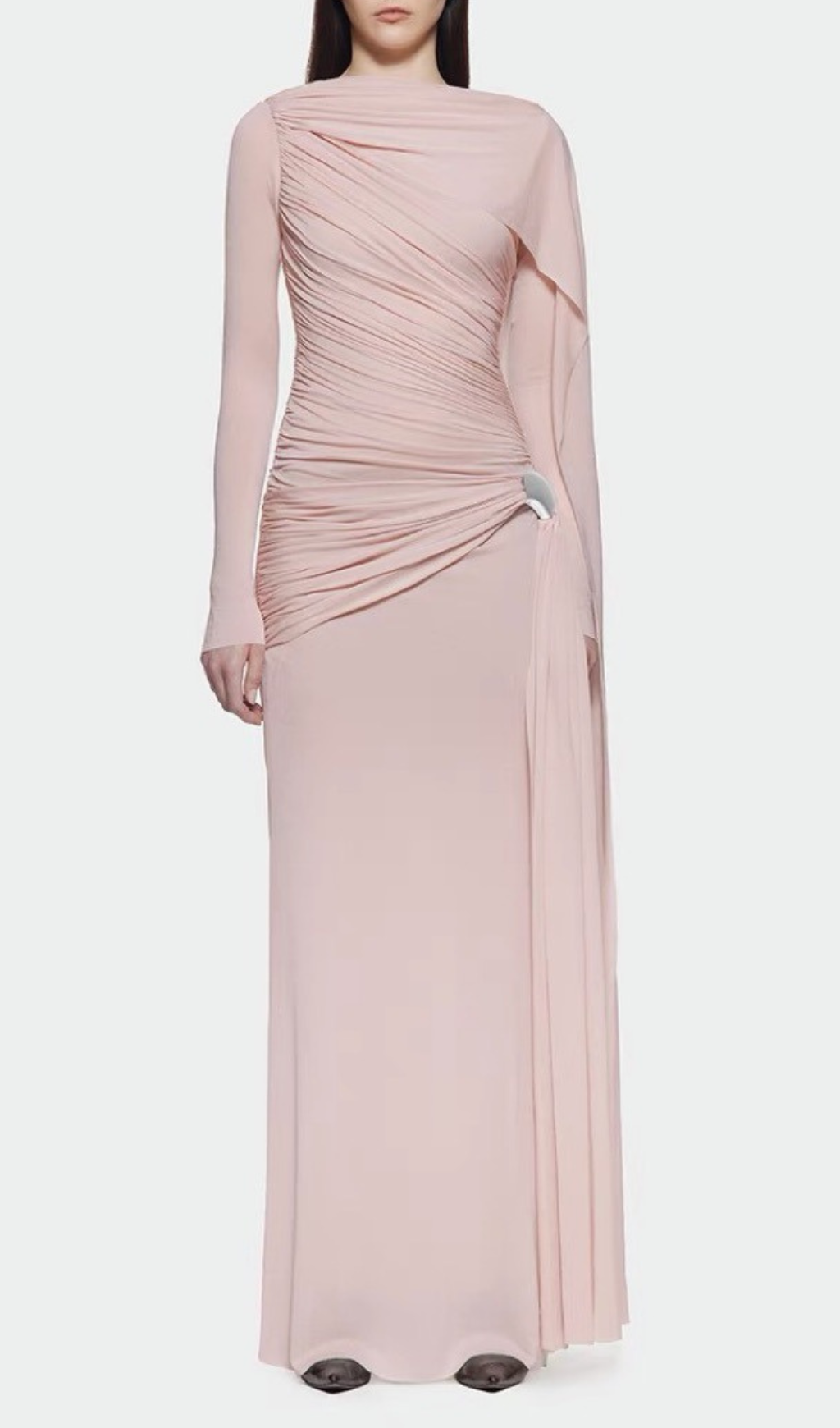 Hanayo Draped Ruched Maxi Gown
