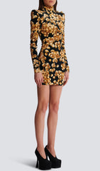 Coretta Glam Velvet Mini Dress