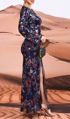 Cruella Floral Sequin Maxi Gown