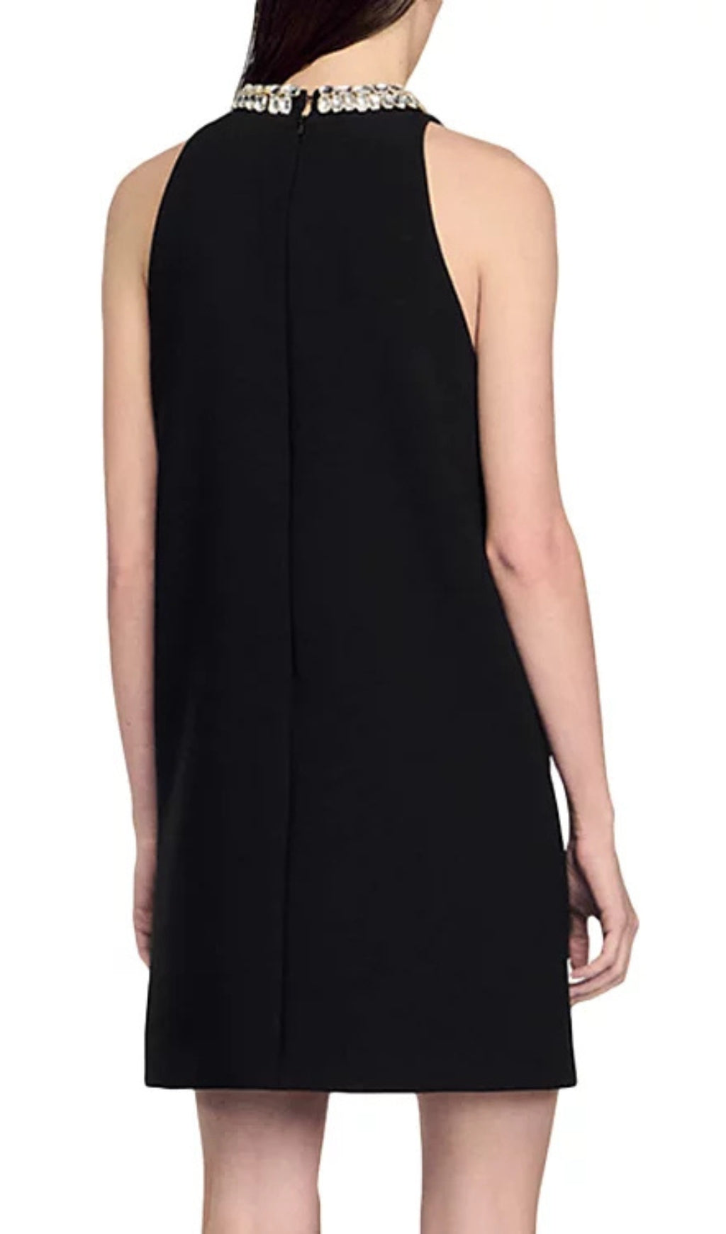 Zenith Dazzling Rhinestone Halter Neck Shift Dress