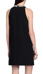 Zenith Dazzling Rhinestone Halter Neck Shift Dress