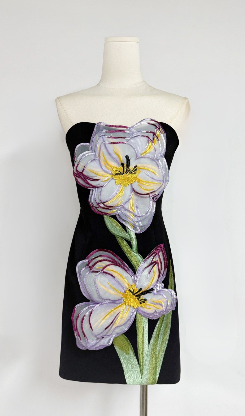 Evalina Blossom Dream Strapless Mini Dress