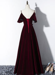 Elegant Velvet Long Bridesmaid Dress