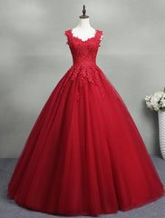 Hermoso vestido rojo de fiesta para dulces 16 