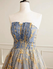 Beautiful A-line Gradient Tulle Long Party Dress