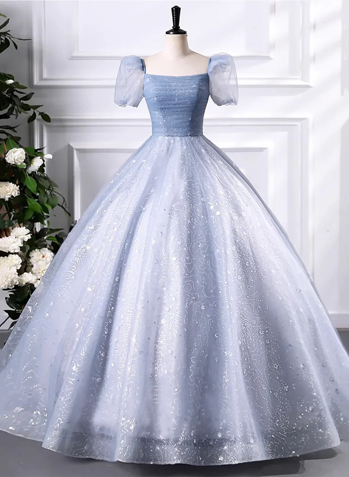 Glam Tulle Floor Length Prom Dress – Haibob