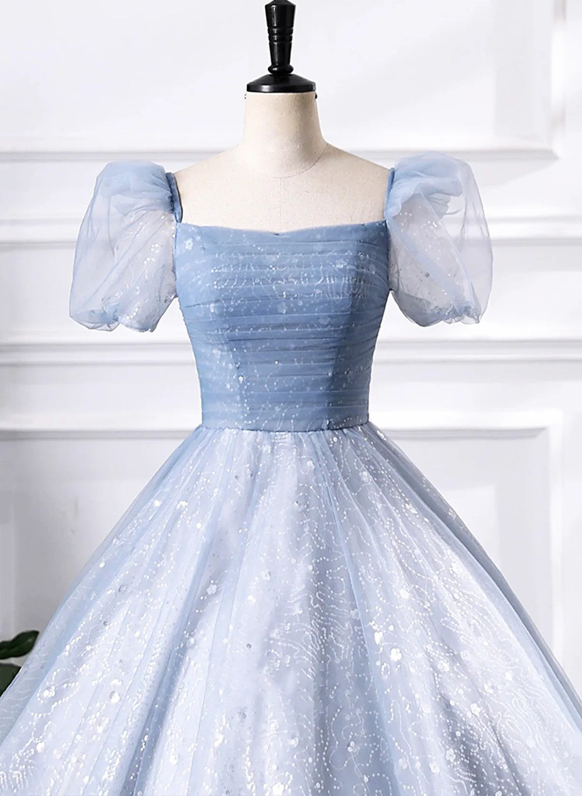 Vestido de fiesta glamuroso de tul hasta el suelo 