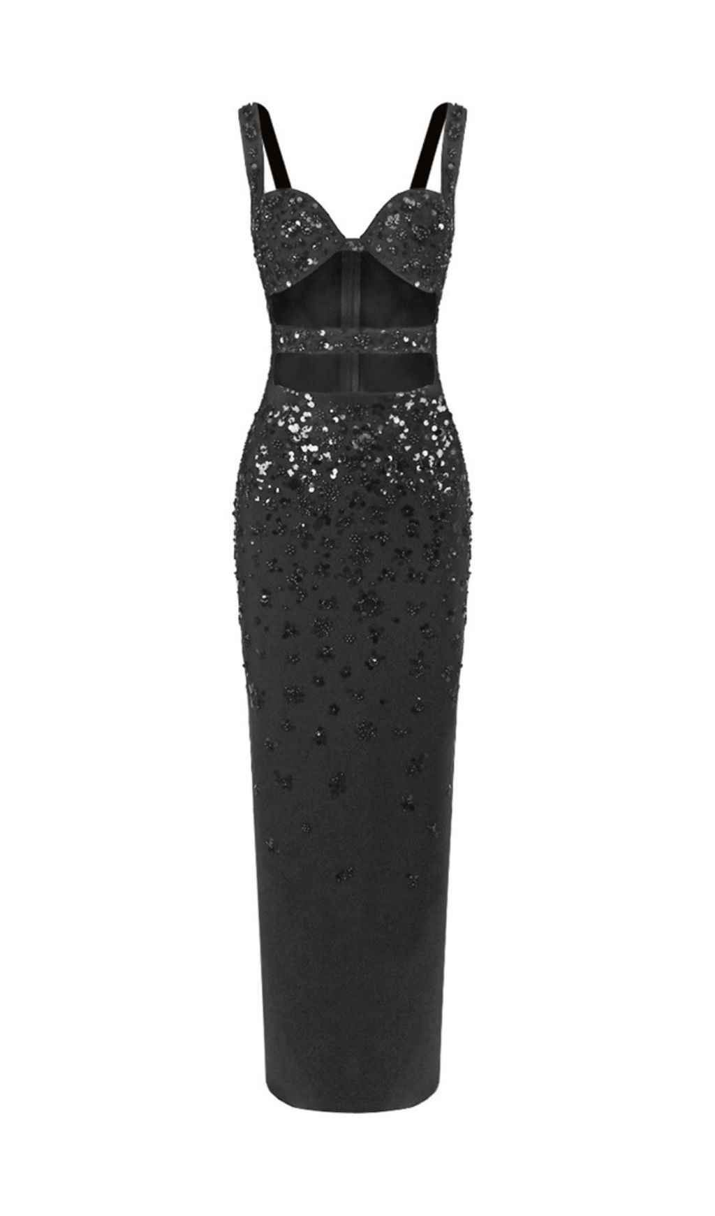 Glamorous Sequin Cutout Bandage Maxi Dress