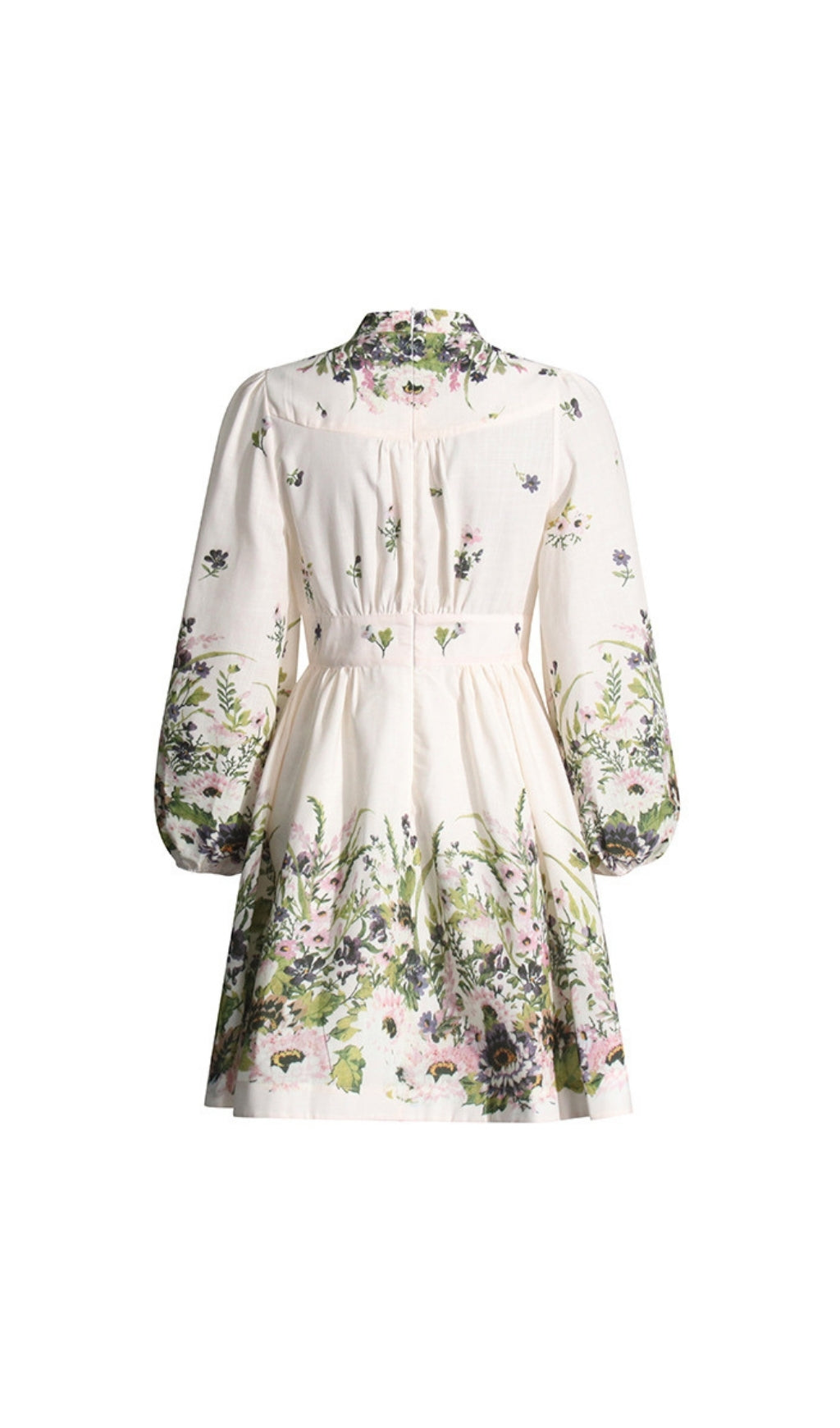 Edaline Chic Floral Long Sleeve Mini Dress