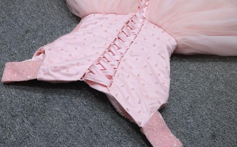 Lovely Pink Off Shoulder Style Princess Tulle Homecoming Dress