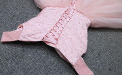 Lovely Pink Off Shoulder Style Princess Tulle Homecoming Dress
