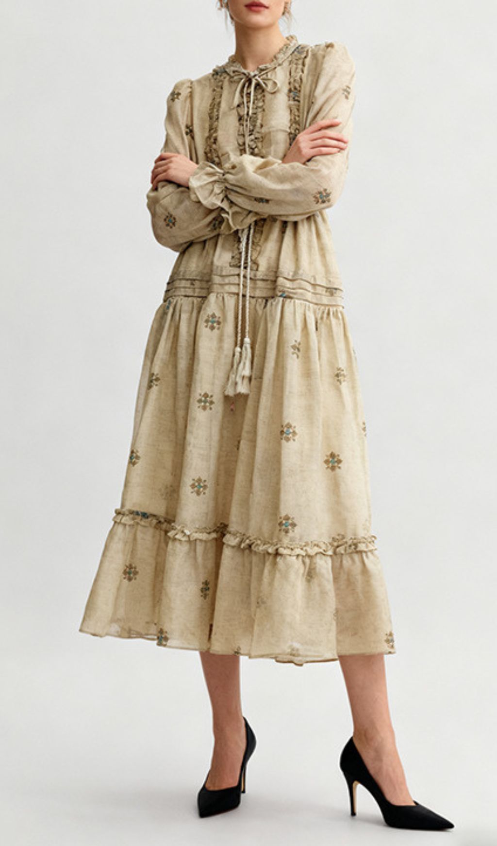 Indiya Artisan Print Midi Dress